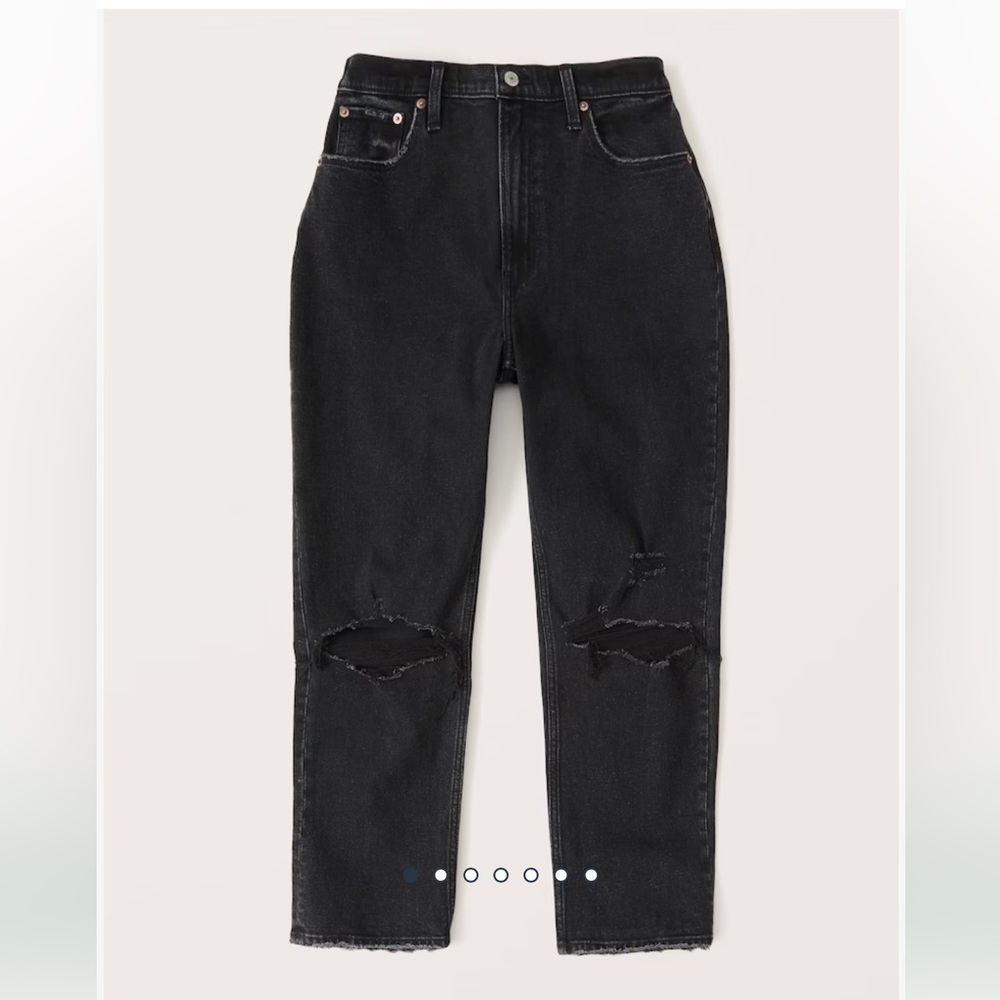 Abercrombie Curve Love Ultra High Rise Ankle Straight Jean
